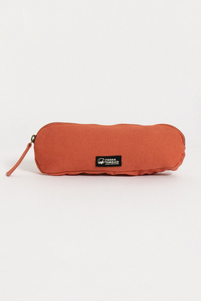 Terra Thread Organic Cotton Pencil Bag In Burnt Orange At Urban Outfitters