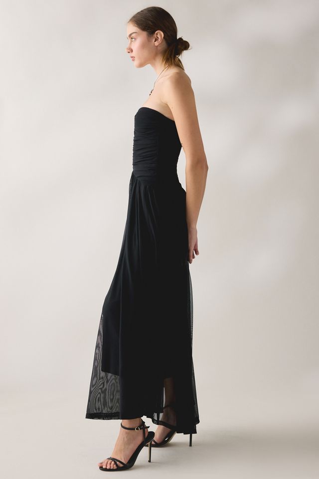 NIA Beverly Ruched Strapless Maxi Dress #2