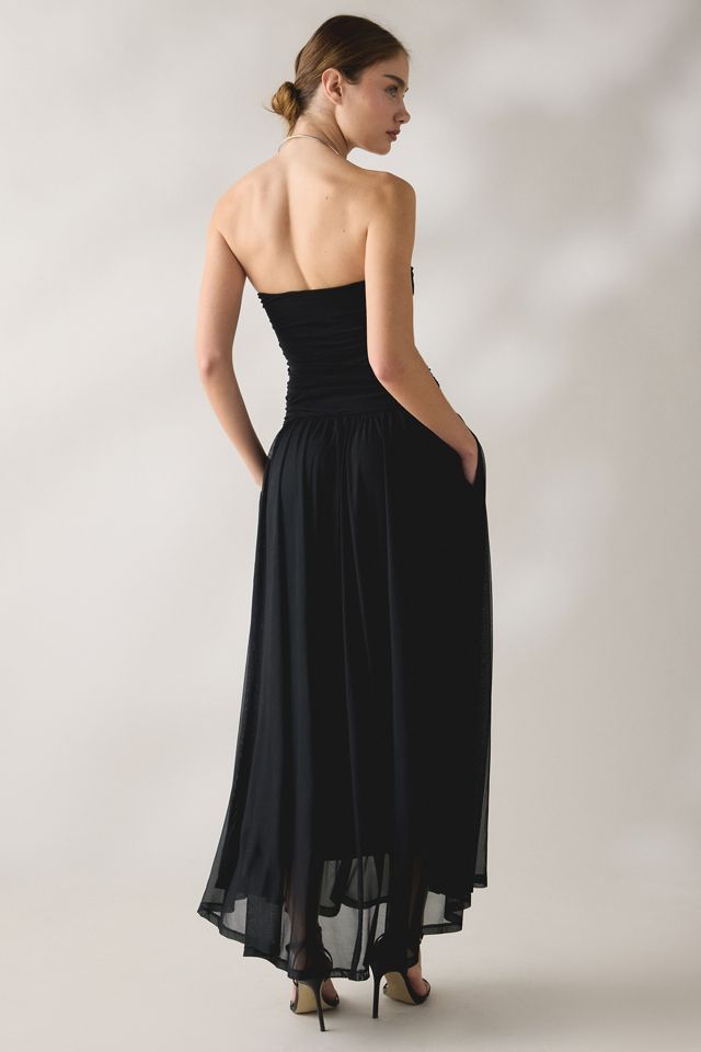 NIA Beverly Ruched Strapless Maxi Dress #3