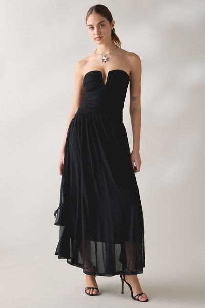 dress with metal detail Stylish Gothic Mesh Panel Hooded Dress with Metal Details