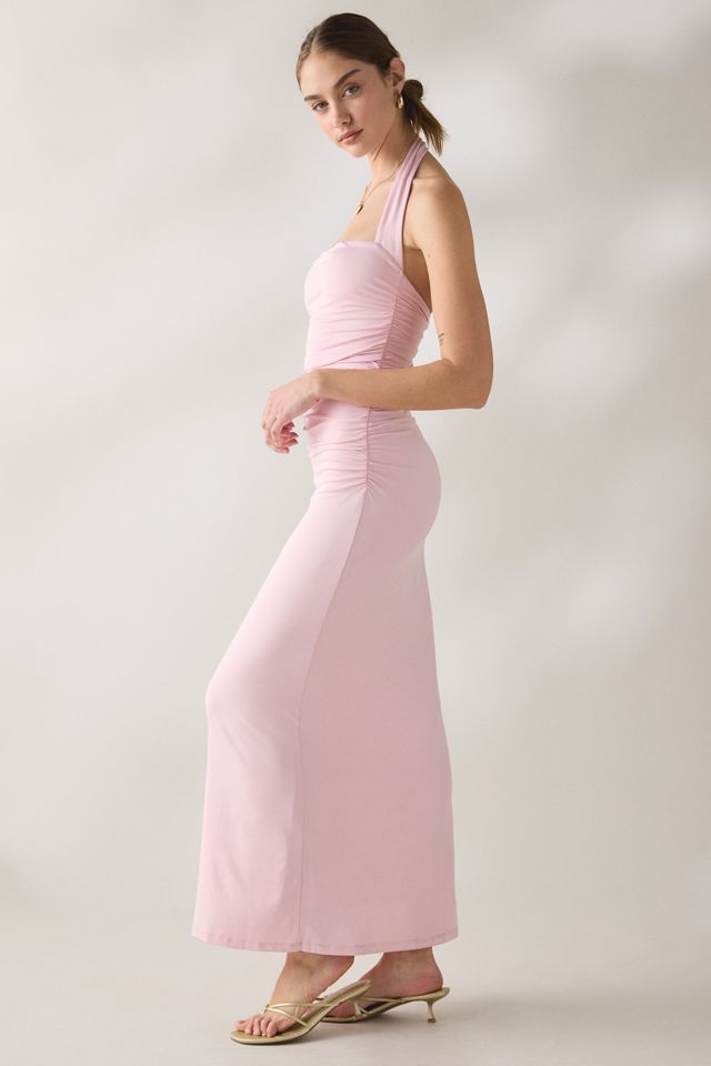 NIA Aliento Ruched Halter Neck Maxi Dress #2