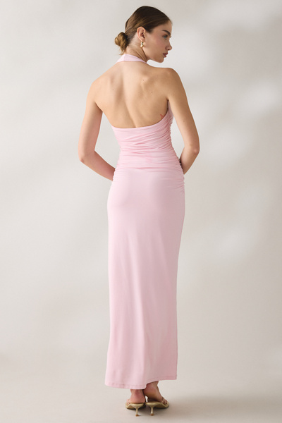 NIA Aliento Ruched Halter Neck Maxi Dress