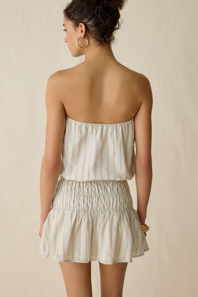 NIA Mara Ruched Drop Waist Strapless Mini Dress #2