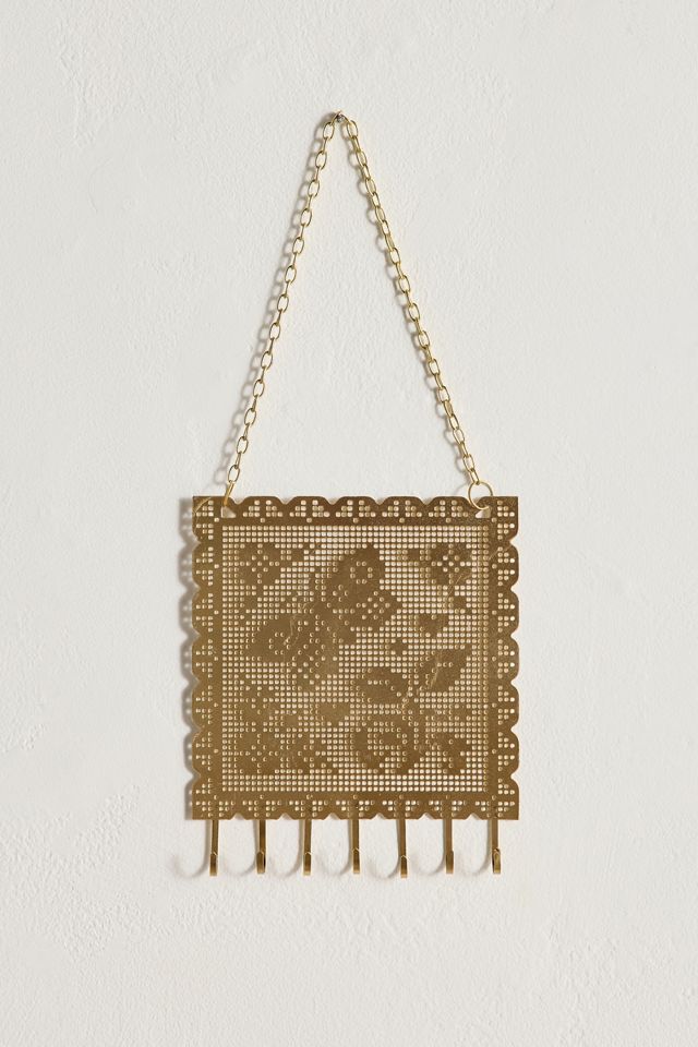 Cut-Out Metal Wall Tile Jewelry Hanger #1