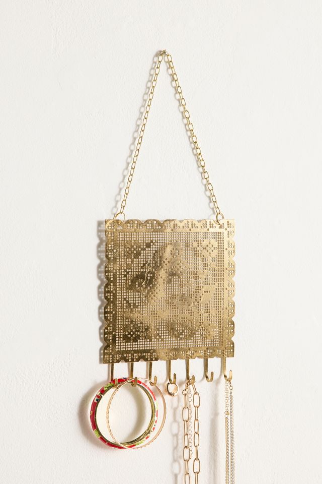 Cut-Out Metal Wall Tile Jewelry Hanger #2