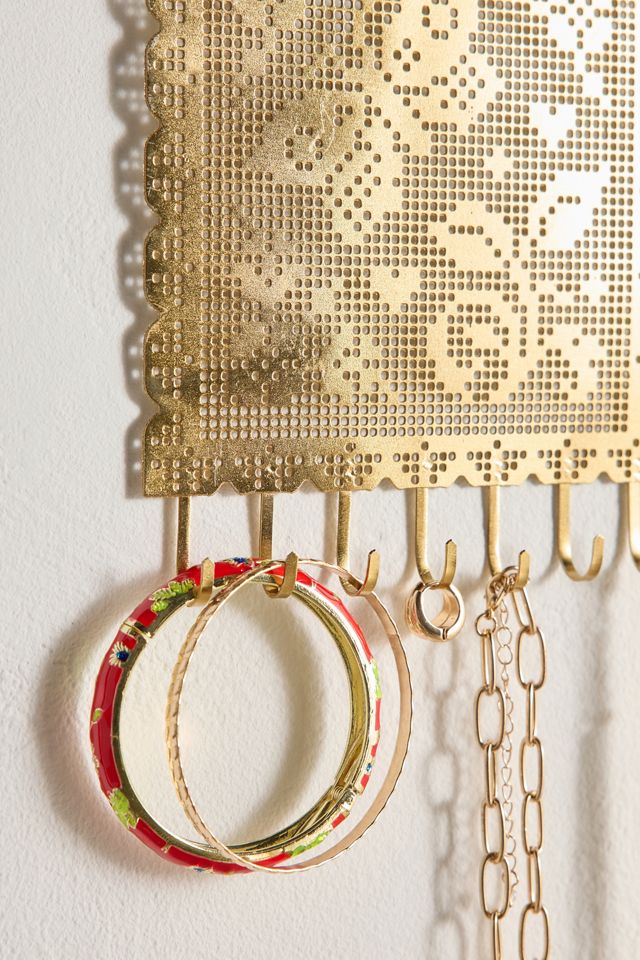 Cut-Out Metal Wall Tile Jewelry Hanger #3