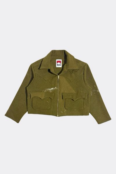 Vintage 1940s Santa Fe Olive Drab Blanked Western Jacket