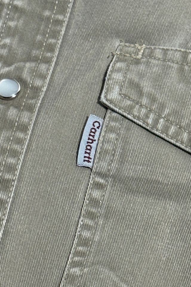 Vintage 1990s Carhartt Chainstitched Western Pearl Snap Shirt