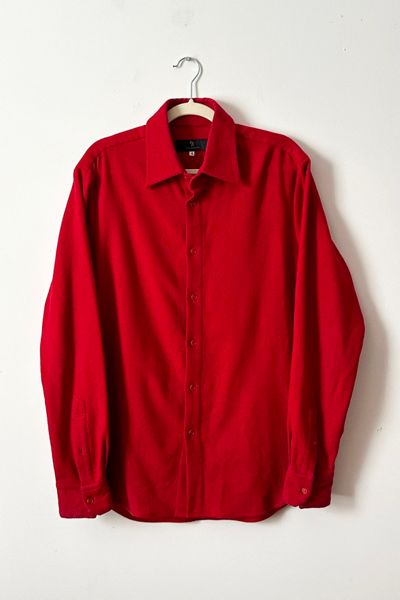 Chemise Homme Distortion Rouge Boutonnée - Taille M - Neuve Avec étiquettes