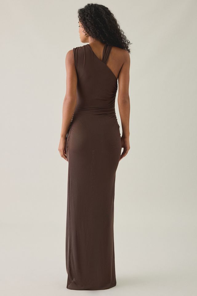 AFRM Swezey Hardware Detail Asymmetric Draped Maxi Dress #1