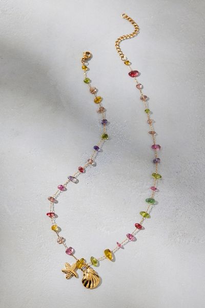 Sea Glass Waterproof Charm Necklace
