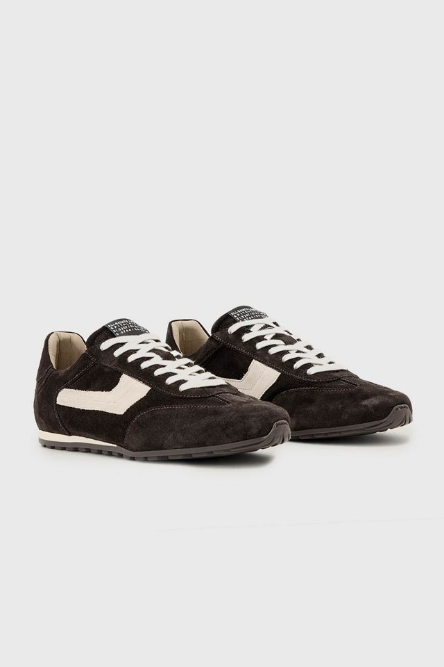 AllSaints Women's Liam Hex Brown Suede Sneakers #1