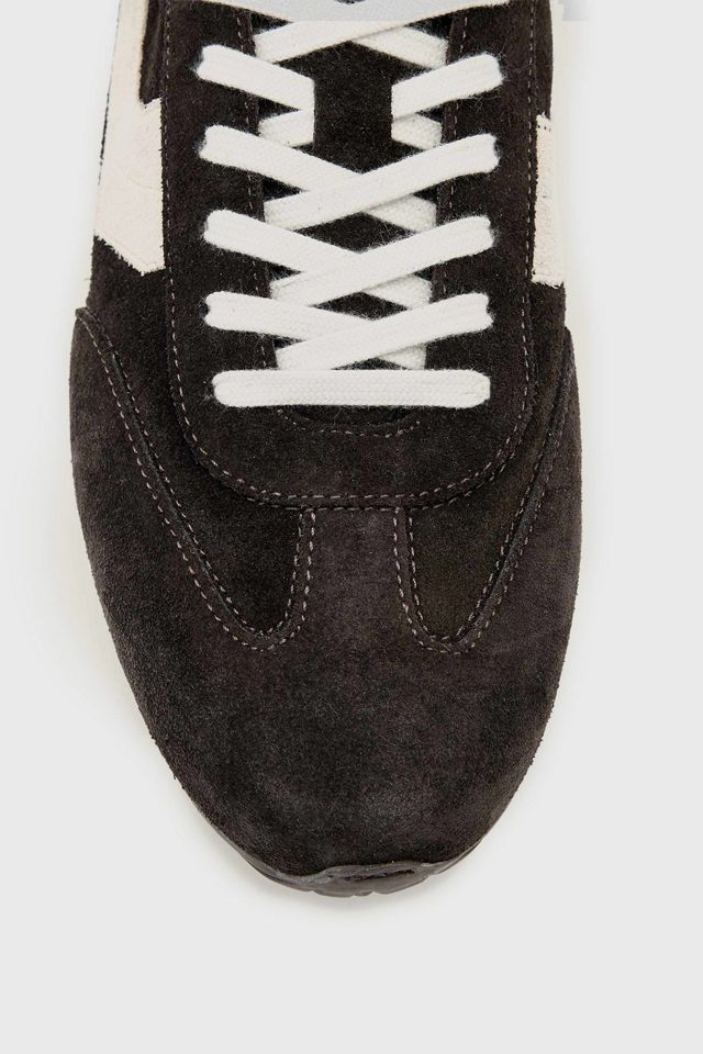 AllSaints Women's Liam Hex Brown Suede Sneakers #3