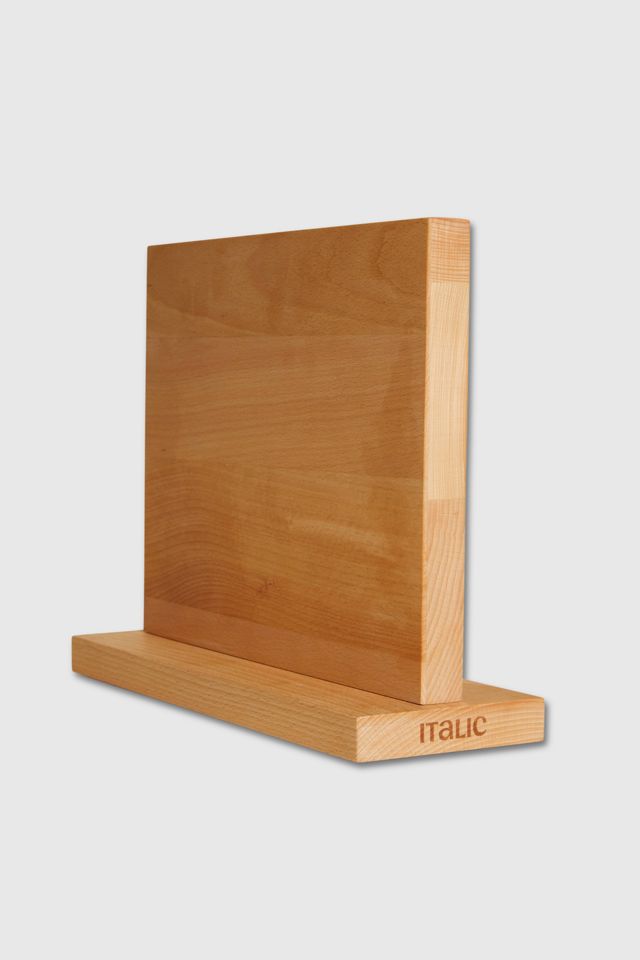 Italic European Beech Wood Magnetic Knife Block #1