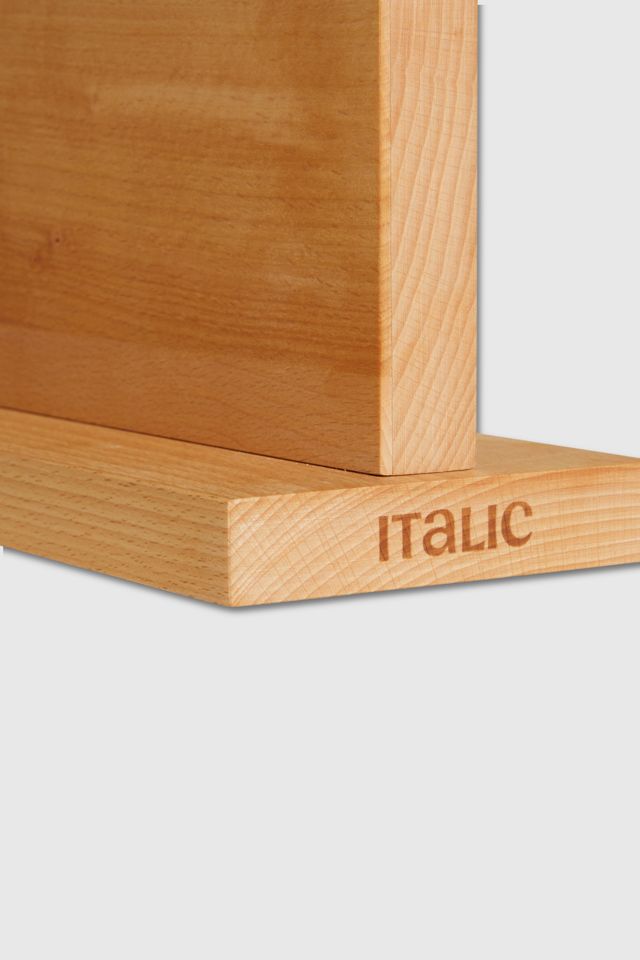 Italic European Beech Wood Magnetic Knife Block #2