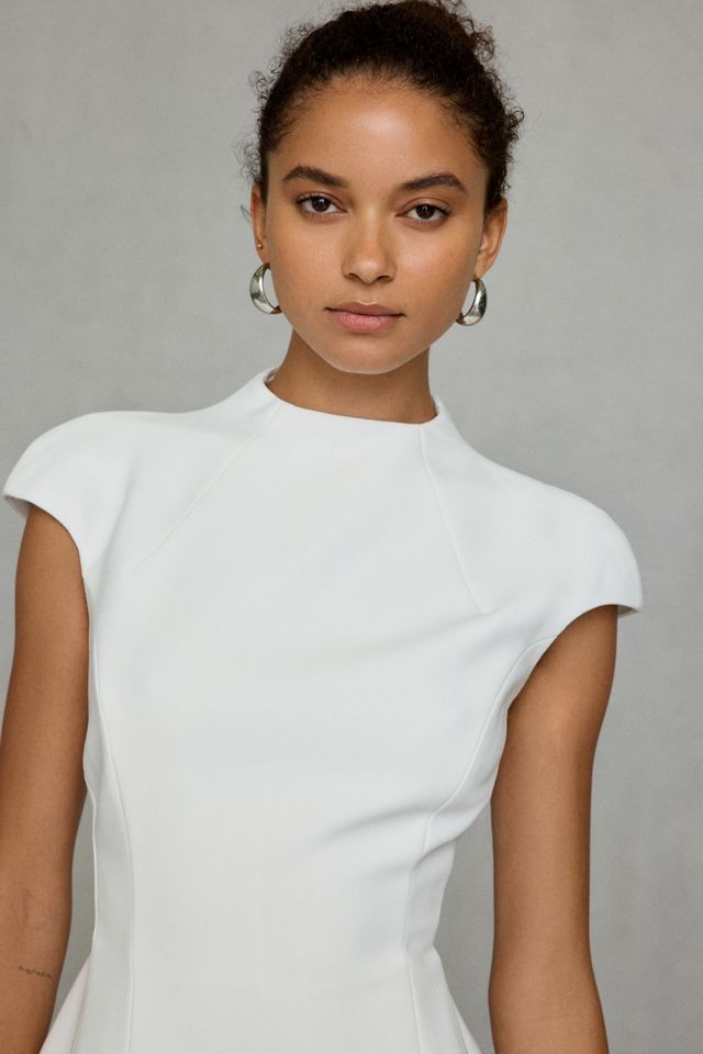 Bardot Elson Structured Hourglass Cap Sleeve Mini Dress #1