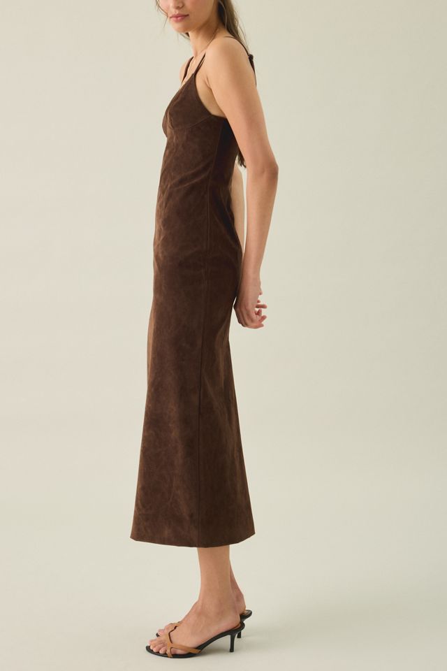 Bardot Estine Vegan Suede Seamed Midi Dress #3