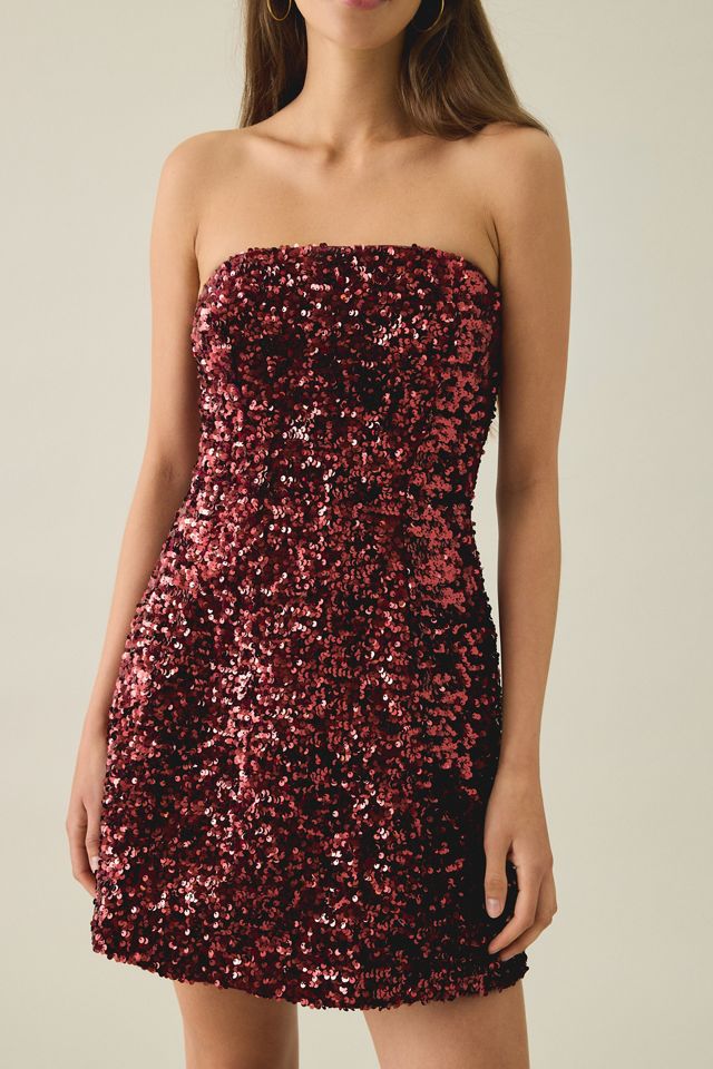 Bardot Helene Sequin Strapless Mini Dress #4