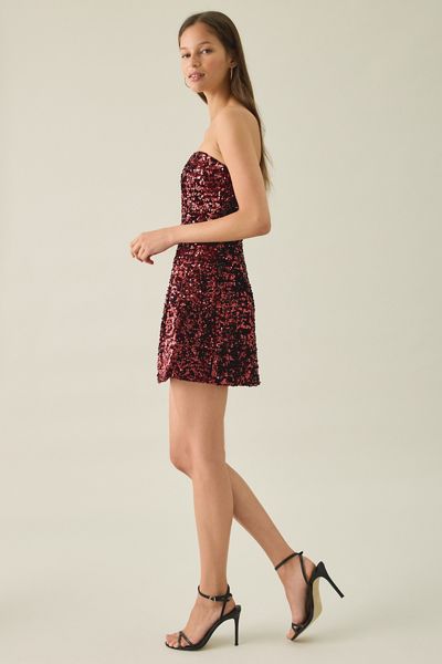 Bardot Helene Sequin Strapless Mini Dress