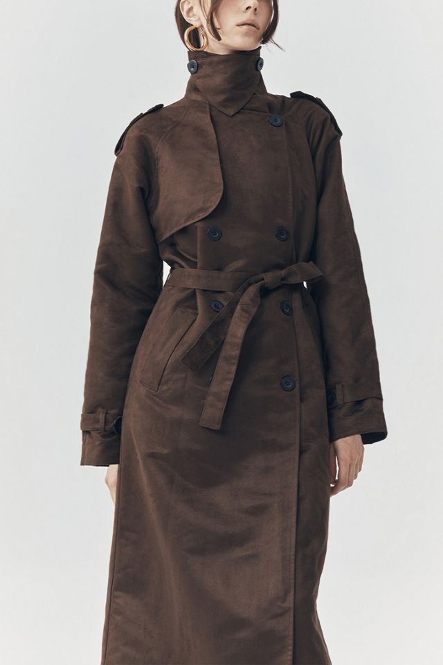 ATS Jett Suede Trench Coat #1