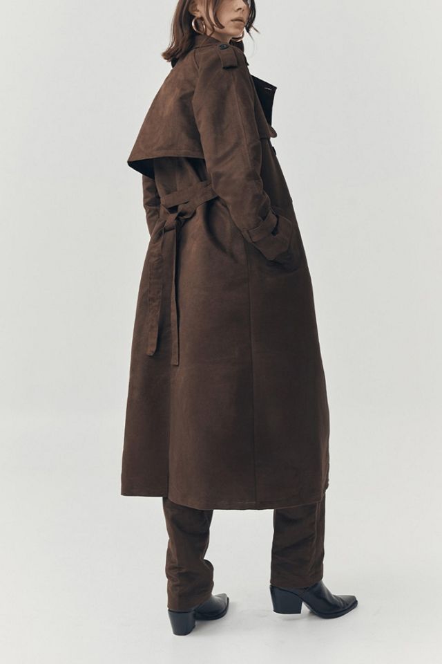 ATS Jett Suede Trench Coat #2