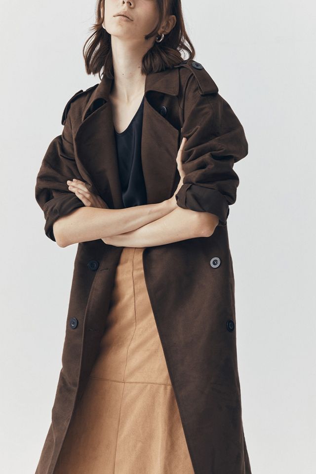 ATS Jett Suede Trench Coat #4