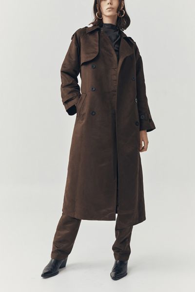 ATS Jett Suede Trench Coat