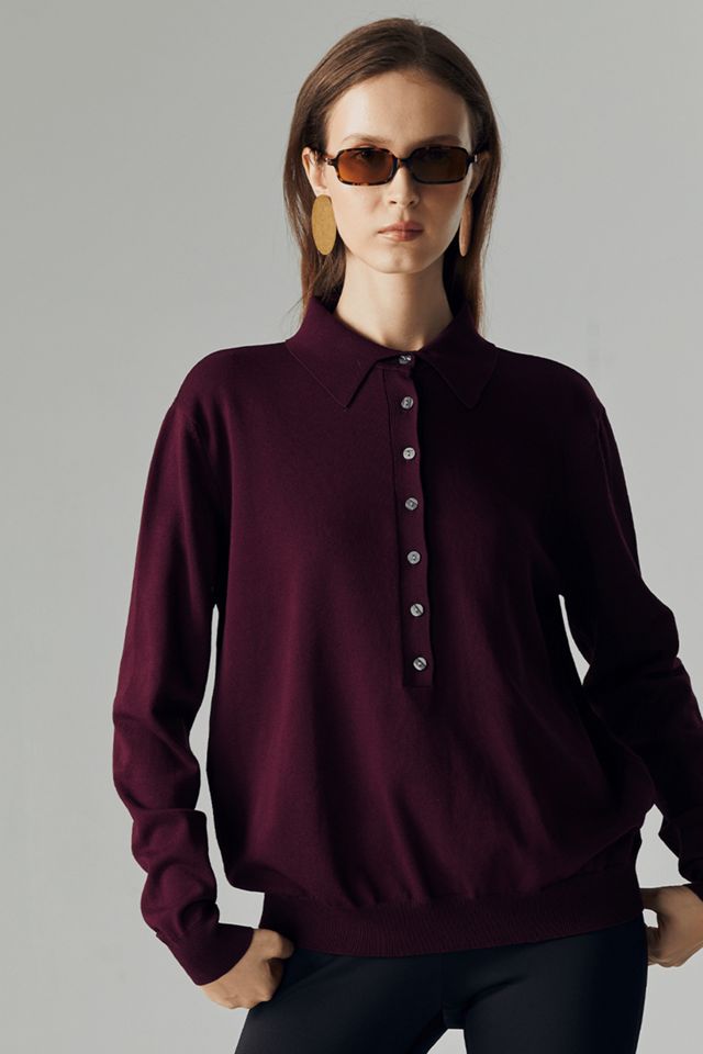 ATS Nara Knit Polo Top #1