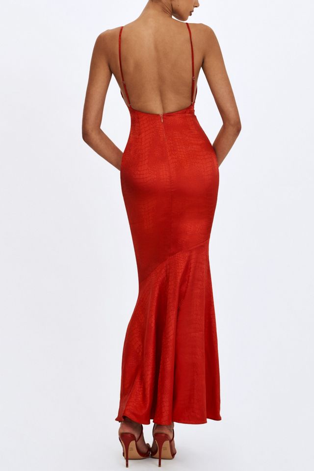 Miss Circle Kelsey Croc-Embossed Maxi Dress with Scarf #4
