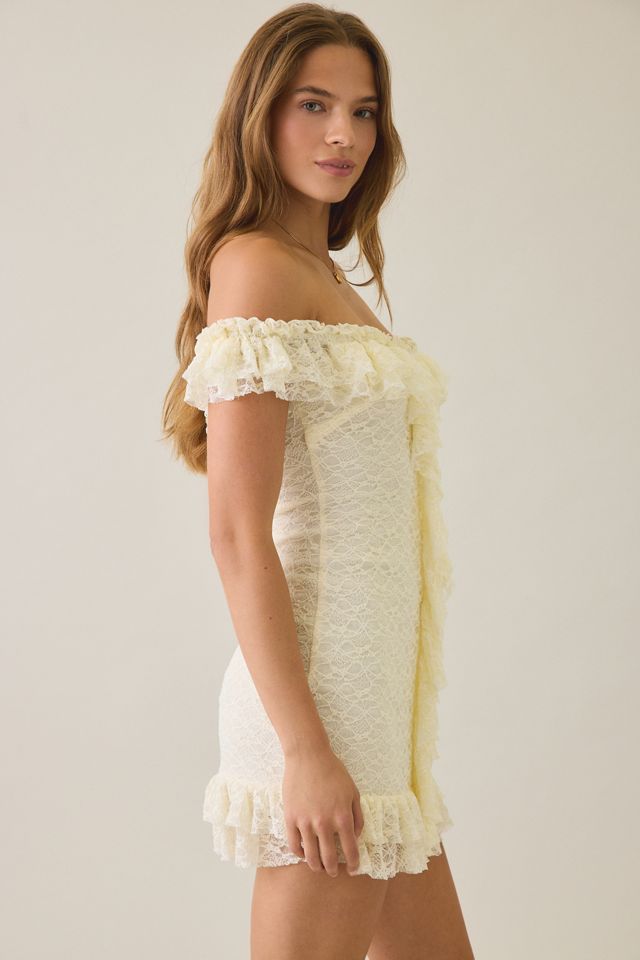 Kimchi Blue Feels Right Ruffle Lace Off-The-Shoulder Mini Dress #1