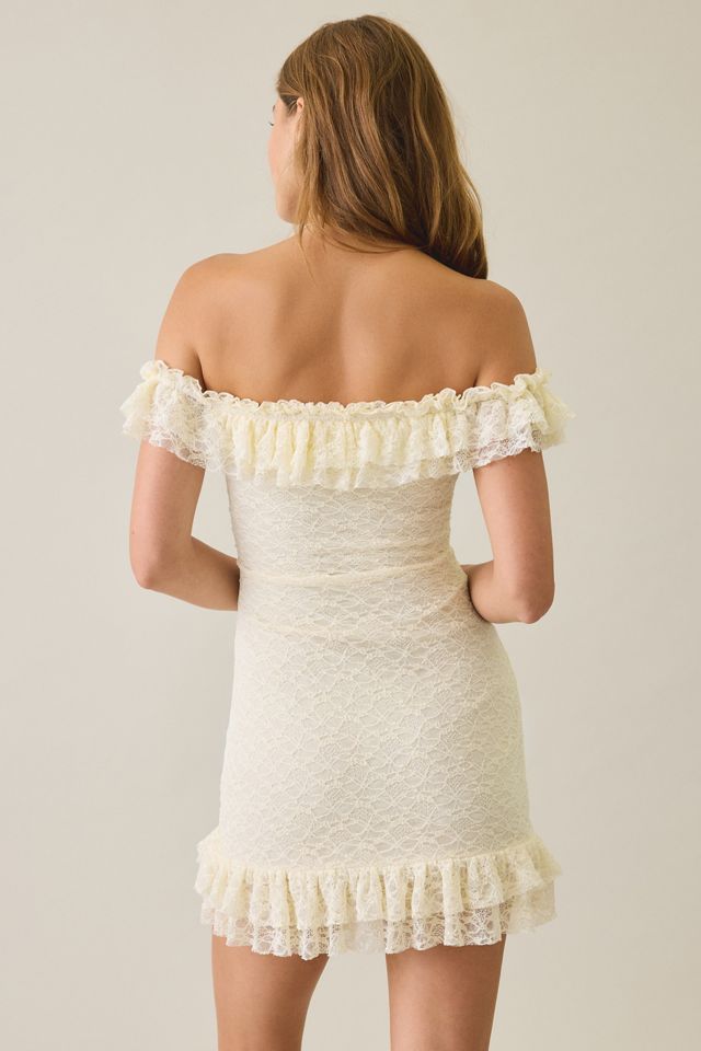 Kimchi Blue Feels Right Ruffle Lace Off-The-Shoulder Mini Dress #2