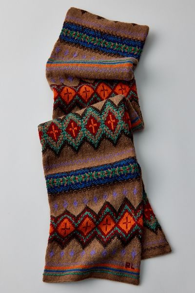 Polo Ralph Lauren Textured Geo Pattern Scarf