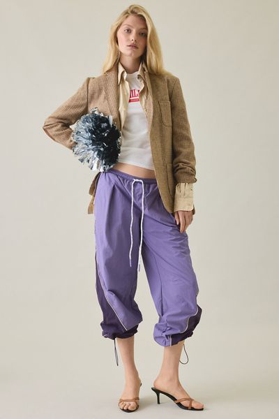 BDG Finish Line Low-Rise Baggy Track Pants