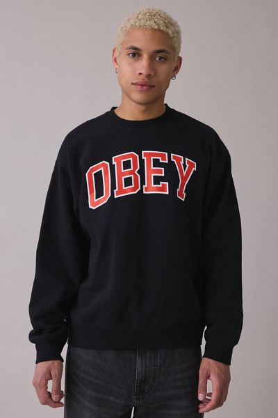 OBEY Academic Logo Crew Neck Sweatshirt