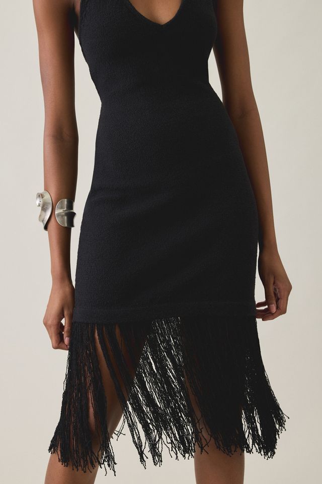 ASTR The Label Kate Sweater Knit Fringe Mini Dress #1