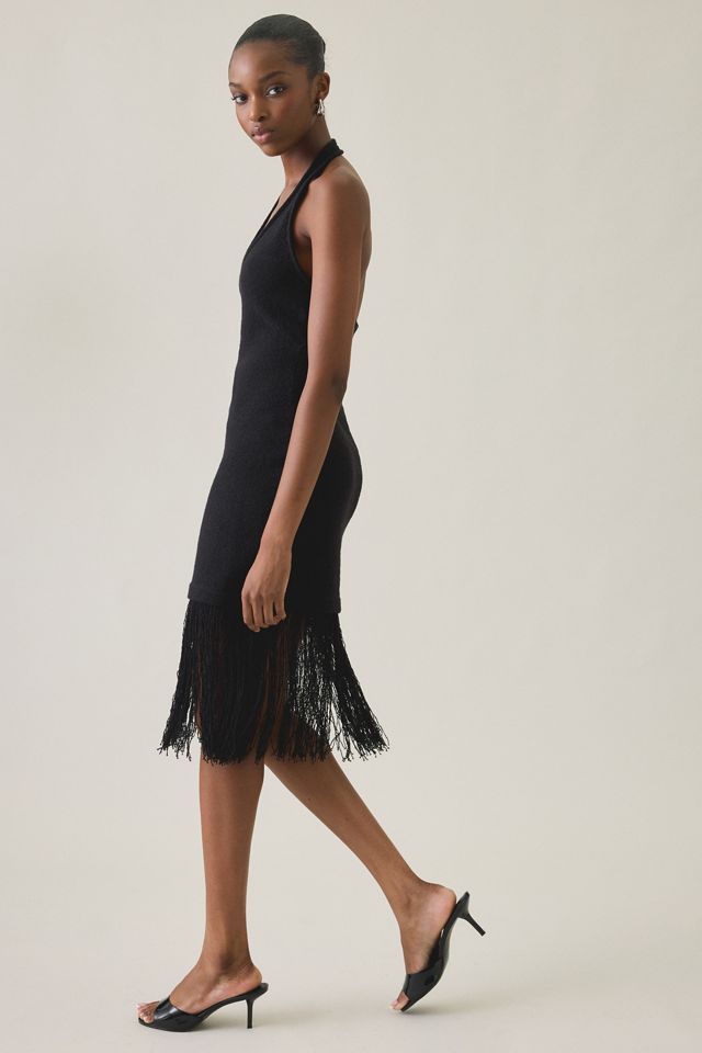 ASTR The Label Kate Sweater Knit Fringe Mini Dress #3
