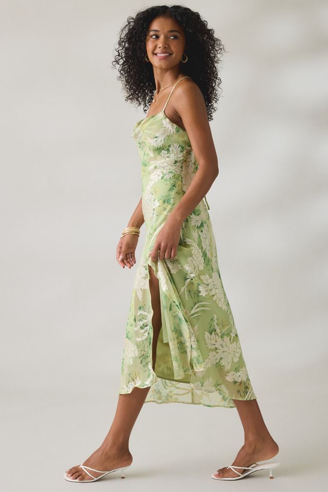 ASTR The Label Gaia Cowl Neck Satin Midi Dress #2