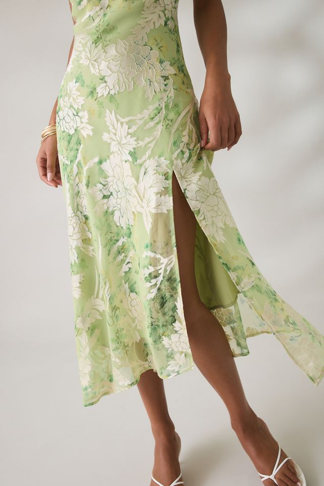 ASTR The Label Gaia Cowl Neck Satin Midi Dress #5