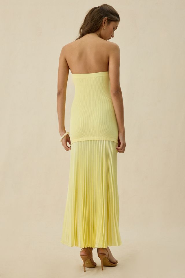 ASTR The Label Selune Mixed Media Strapless Maxi Dress #3