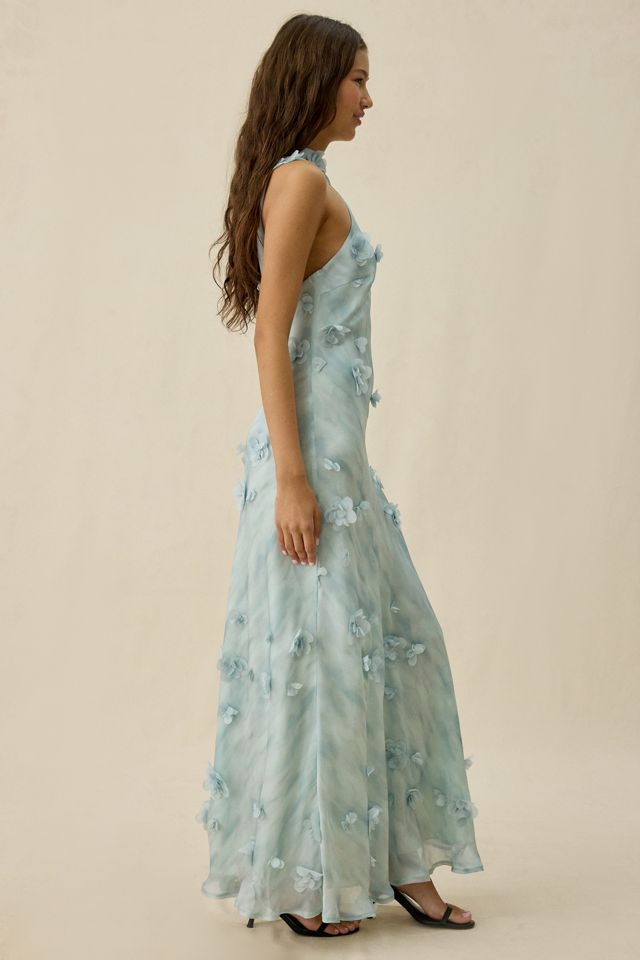 ASTR The Label Ashley 3D Floral High Neck Maxi Dress #2