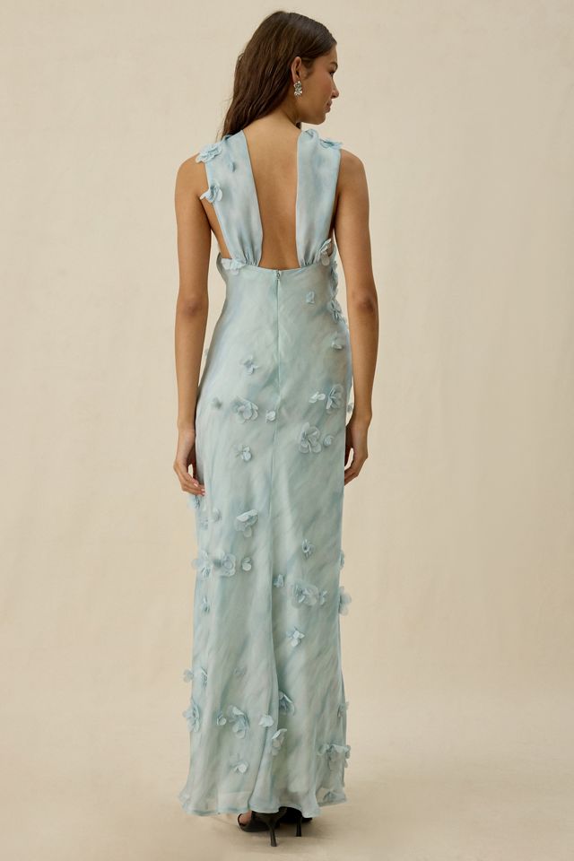 ASTR The Label Ashley 3D Floral High Neck Maxi Dress #3