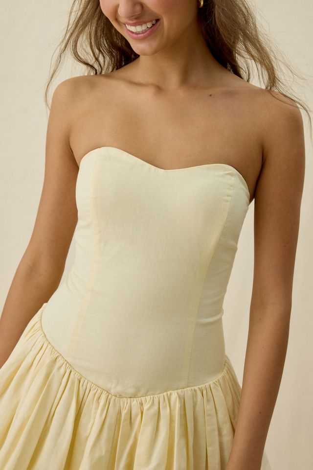 ASTR The Label Bijou Mixed Media Strapless Mini Dress #2