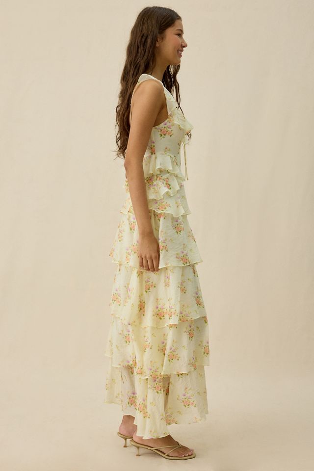 ASTR The Label Adessa Floral Tiered Ruffle Maxi Dress #2