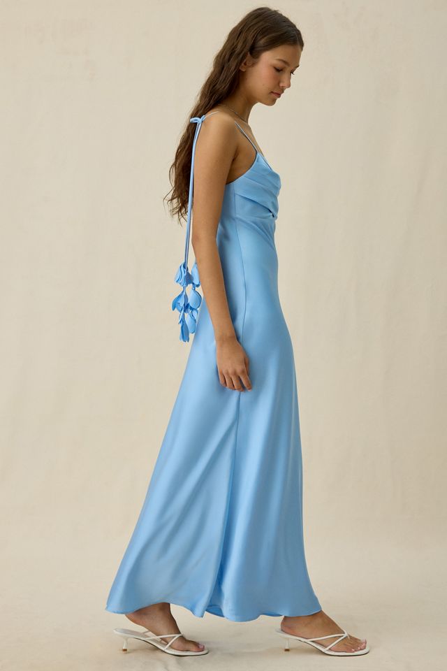 brown chiffon dress V-neck Ruffles Sleeves Chiffon Bridesmaid Dresses with Slit