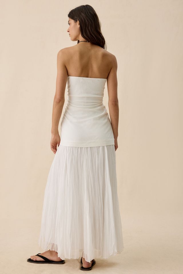 ASTR The Label Yvonne Mixed Media Strapless Maxi Dress #2