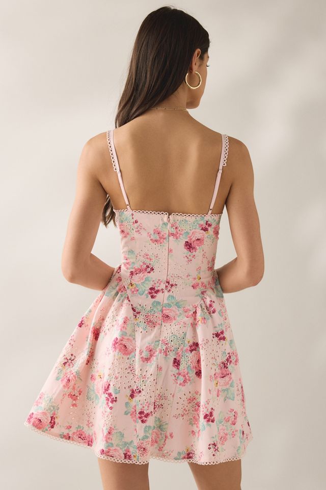 ASTR The Label Birdie Floral Eyelet Corset Mini Dress #2