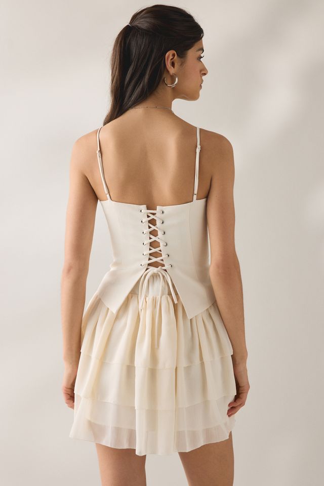 ASTR The Label Kiarra Lace-Up Corset Mini Dress #1