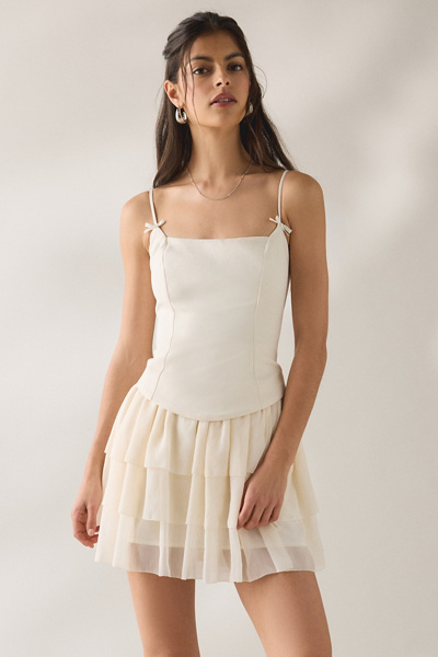 ASTR The Label Kiarra Lace-Up Corset Mini Dress