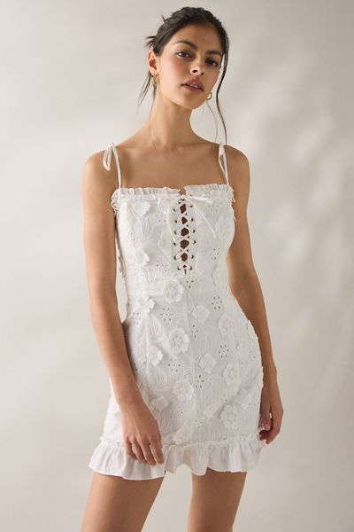 Kimchi Blue Marigold Eyelet Lace Mini Dress | Urban Outfitters