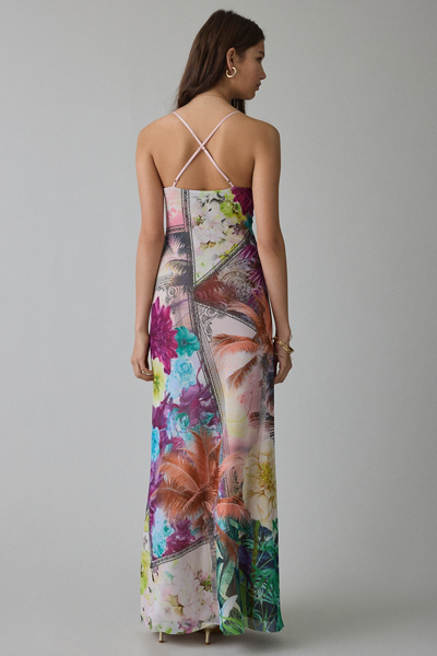 AFRM Romy Plunging Strappy Mesh Maxi Dress